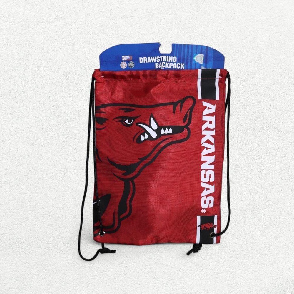 Arkansas Razorbacks Big Logo Drawstring Backpack 🐗✨